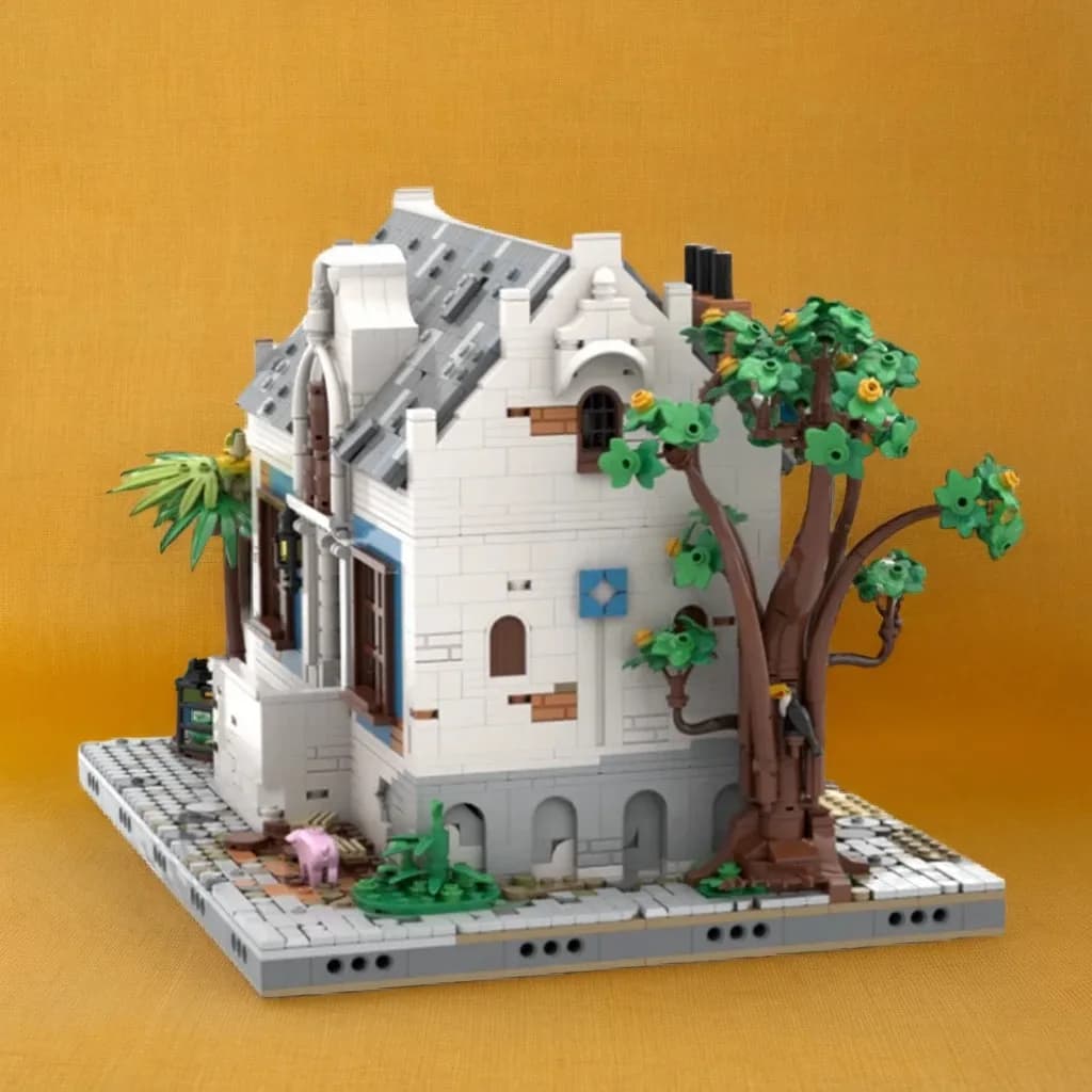 3821pcs MOC Pirates The Three Tuns Tavern Model Building Blocks Christmas Gift Architecture Toy Assemble Collection Creative