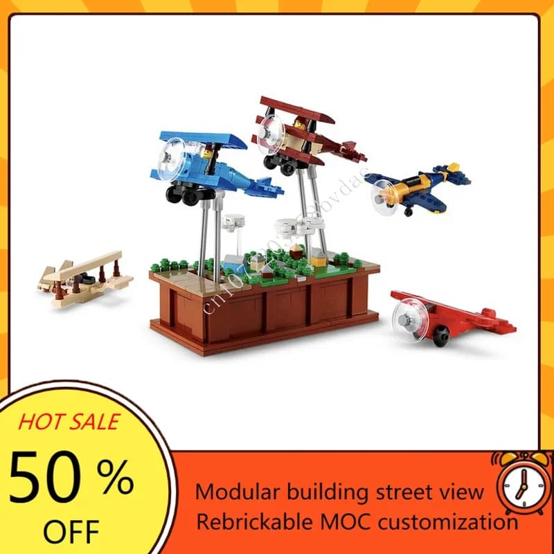 541PCS Pursuit of Flight Modular MOC Creative street view Model Custom Puzzle Architecture DIY Education Assembly Model Gifts