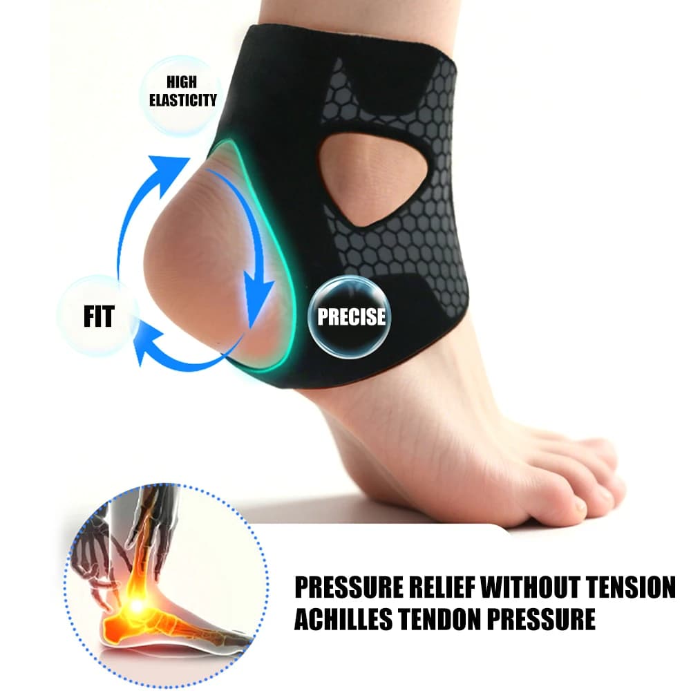 Tutore per caviglia in neoprene traspirante - 1 manicotto di compressione per artrite, fascite plantare e supporto sportivo per uomini e donne