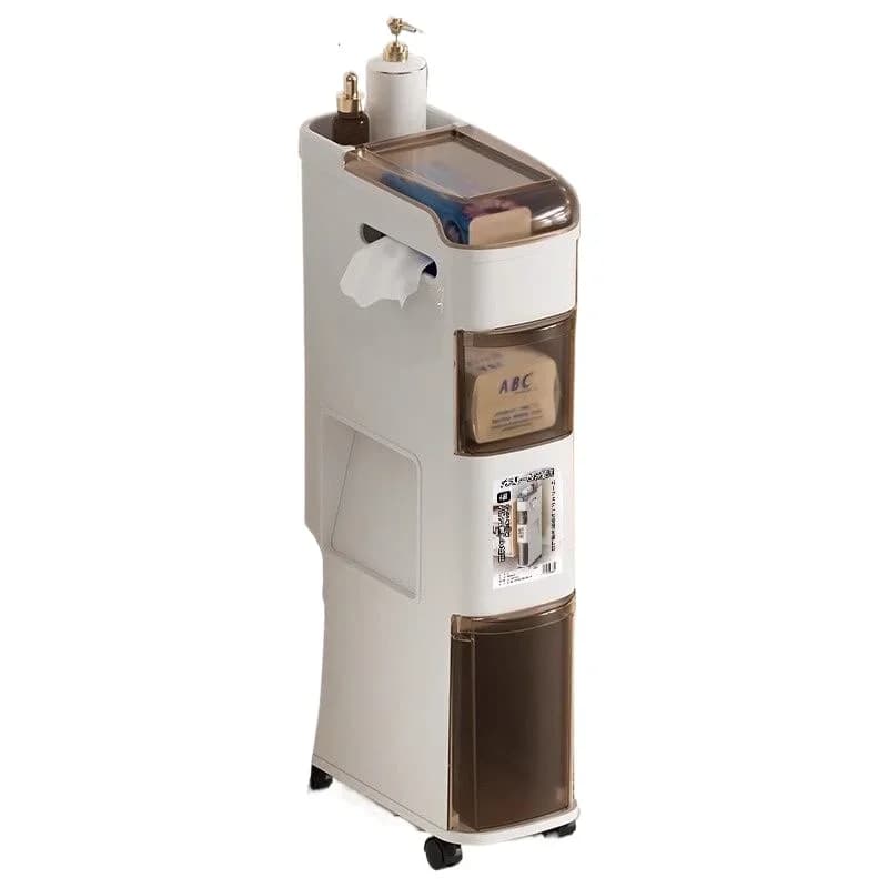 Nuovo bagno fessura di stoccaggio pattumiera armadio di stoccaggio WC fessura mobiletto wc mobiletto laterale con cestino