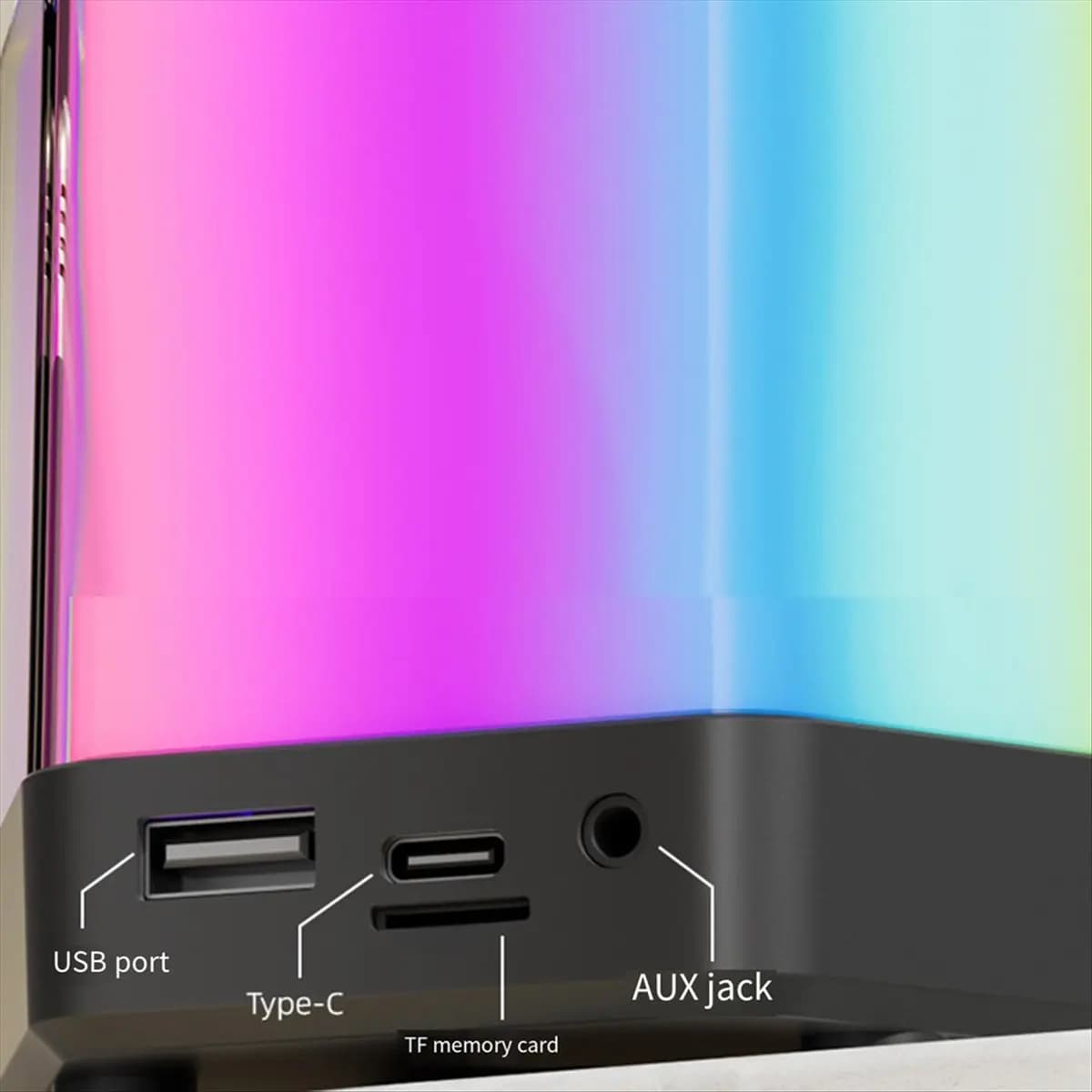 Macchina per Karaoke B16C, Altoparlante Karaoke Portatile Bluetooth con Bassi e Luci Abbaglianti per Adulti e Bambini, Microfoni Inclusi, Nero
