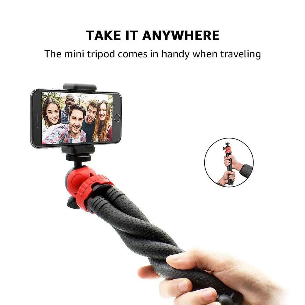Treppiede da tavolo portatile Flessibile Octopus Travel Staffa per treppiede per telefono cellulare Monopiede Selfie Stick per iPhone DSLR Camera Gopro 12