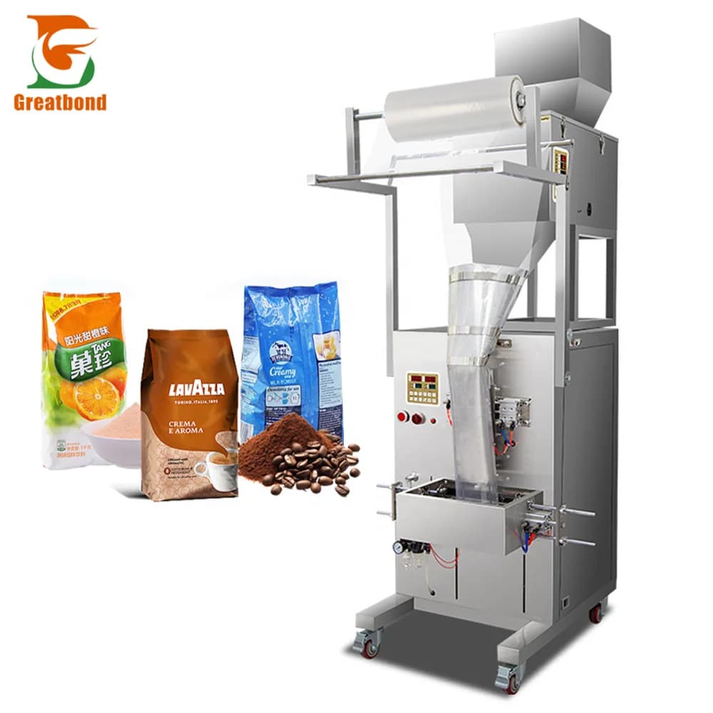 Factory Commercial Corner Bag Powder Vertical Food Coffee Spice Nut Tea Grain Sugar Bean Nitrogen Gas Filling Packaging Machine