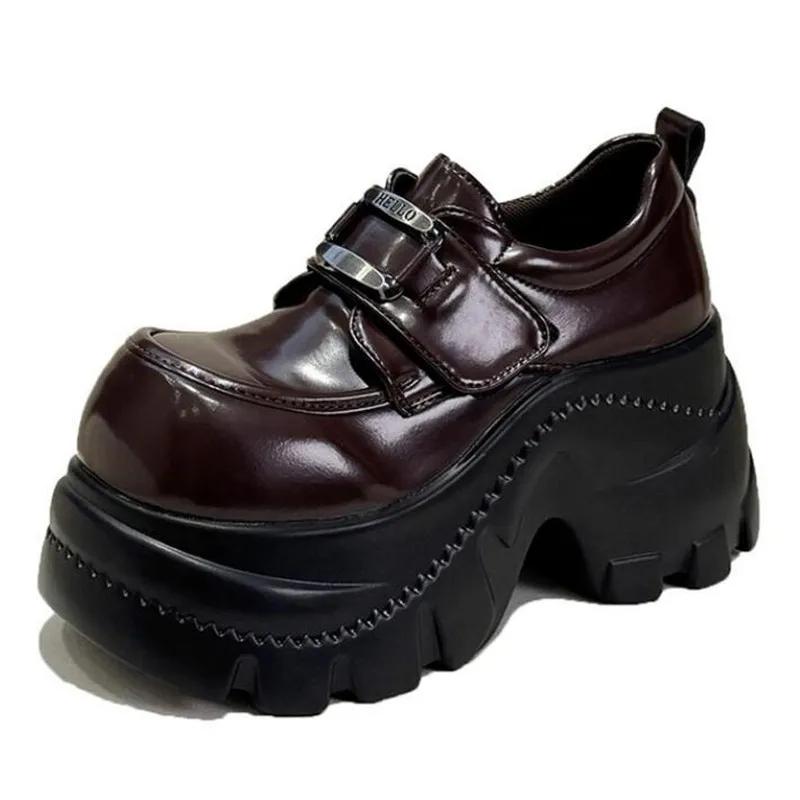 New 2026 Platform Women Loafers Shoes Flats Chunky Leather Shoes Woman Spring Trend Fashion Casual Goth Cozy Zapatos De Mujer