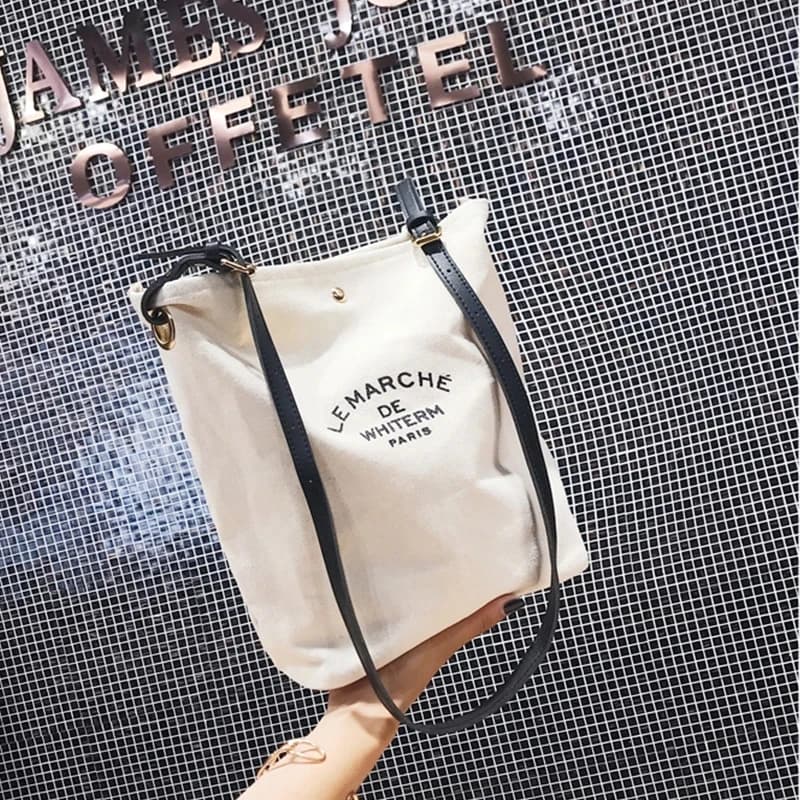 Women's Canvas Shoulder Bag Women's Leather Shoulder Bag Women's Shoulder Bag Simple Buckle Bag And Bag