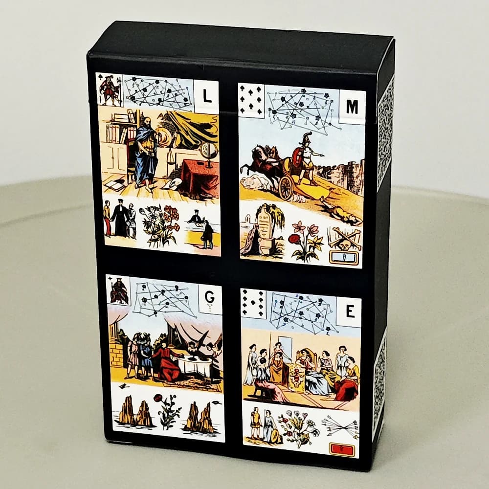 54 pezzi Lenormand Oracle Cards Grand Jeu De Mlle Lenormand Deck 9 * 6 cm stampato su cartoncino doppio goffrato 350GSM