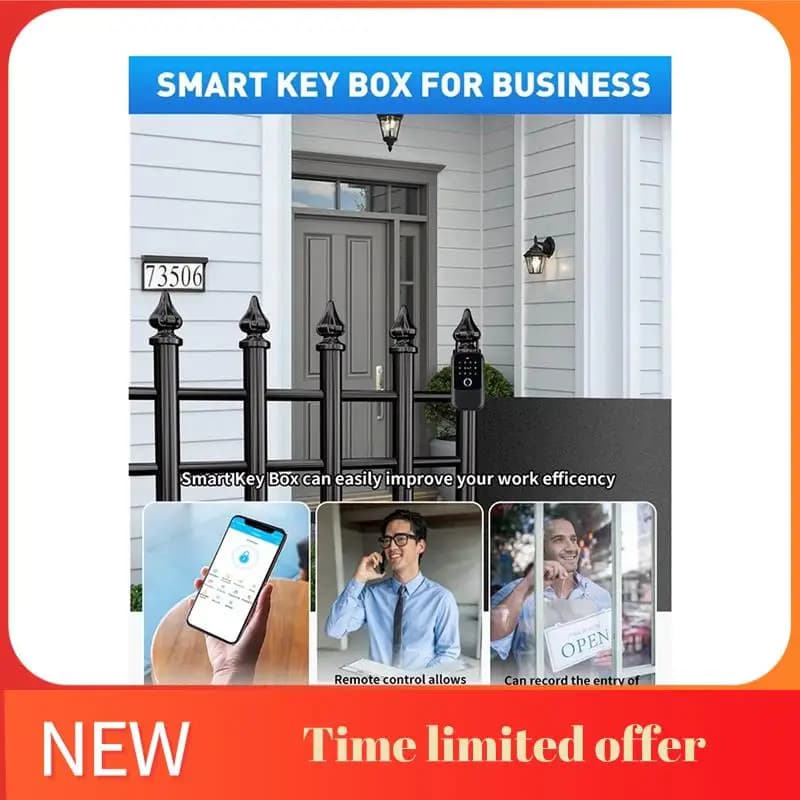 A42T-Coperchio impermeabile Sicuro Codice Tuya Impronte digitali Bluetooth Wifi Smart Key Box App Scatola di sicurezza per porta combinata per montaggio a parete remota
