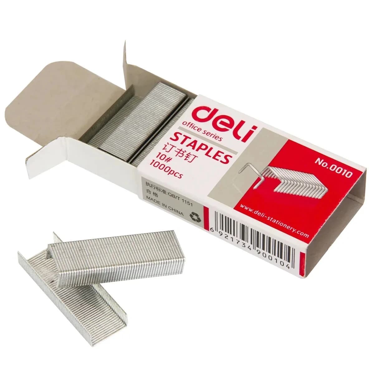 Deli 1000 pezzi in scatola piccola 10 # Graffette per mini cucitrice Forniture per ufficio scolastico Cancelleria File aziendali Strumento di rilegatura Regalo per studenti