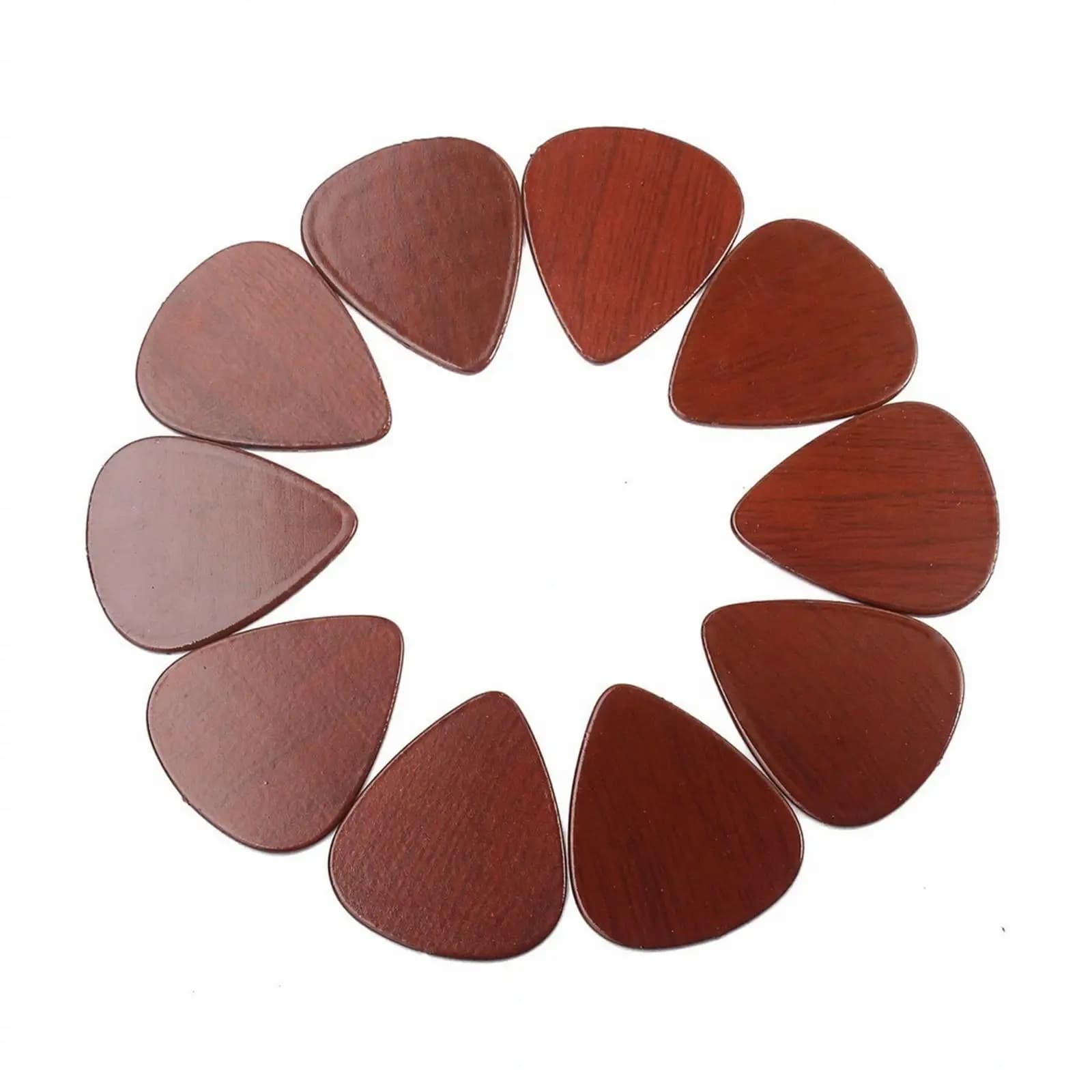 10 Pieces Acoustic Teardrop Guitar Pick | 1mm Profile, Lightweight Compact Design, Wood Look Guitar Pick, for Practice