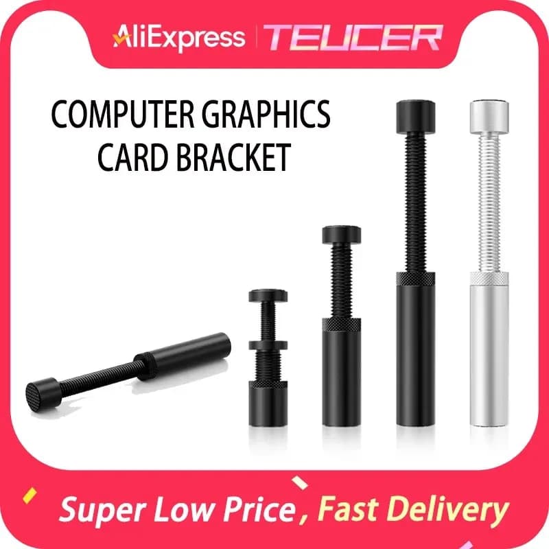 Supporto in Alluminio per GPU, Supporto Anti-Perdita di Forma per Scheda Video, Supporto Anti-Cedimento 26-120mm per Schede Grafiche, per un'Esperienza di Gioco Stabile