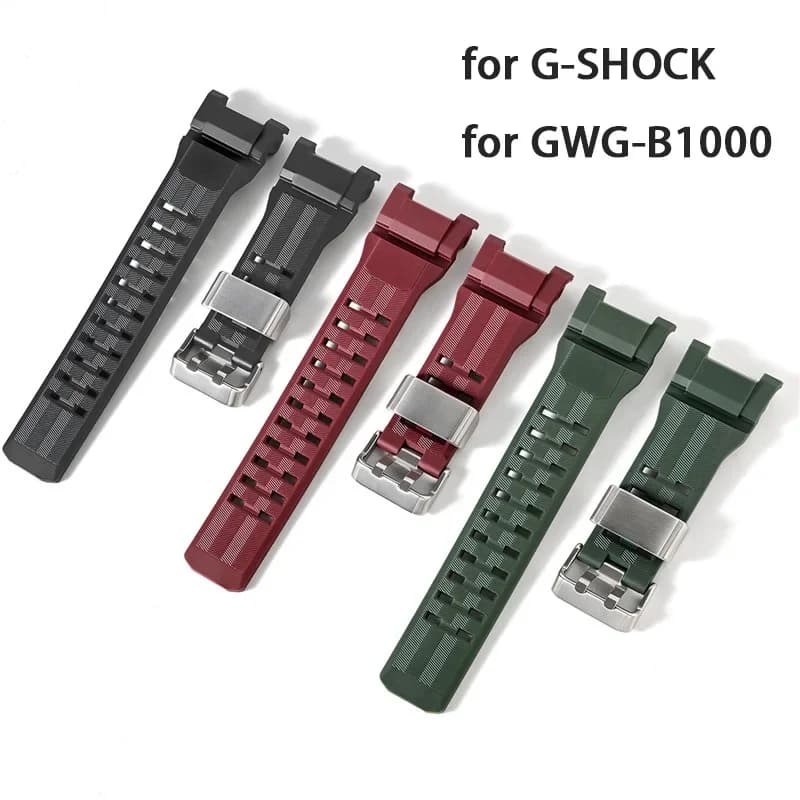 Cinturino per orologio Casio G-SHOCK GWG-B1000 Cinturino di ricambio in silicone in resina Anello in acciaio Accessori per bracciale sportivo da uomo impermeabile