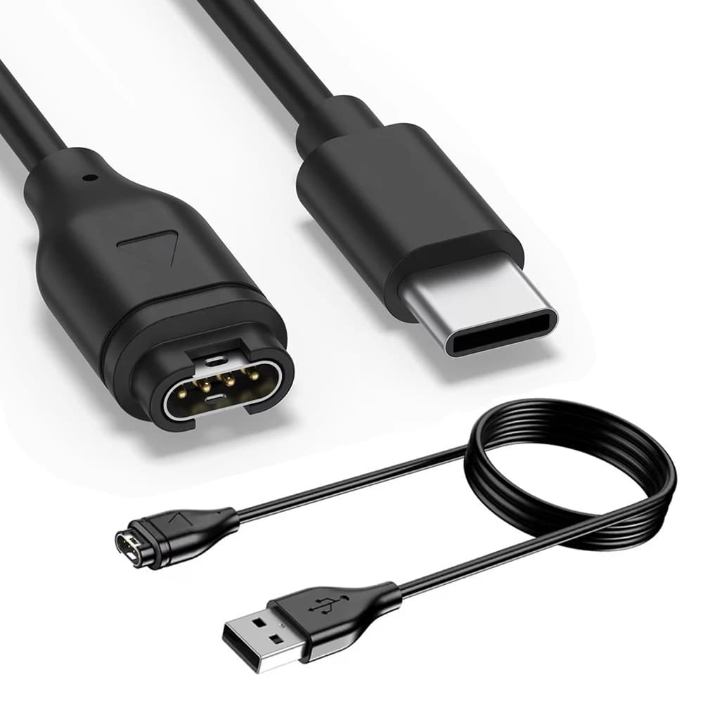 1 meter USB type C charging cable for Garmin Fenix 7S 7X 6S 6X 5 5S 5X Vivoactive 3 4 4S Venu 2 2S 3 3S Fast charging cable