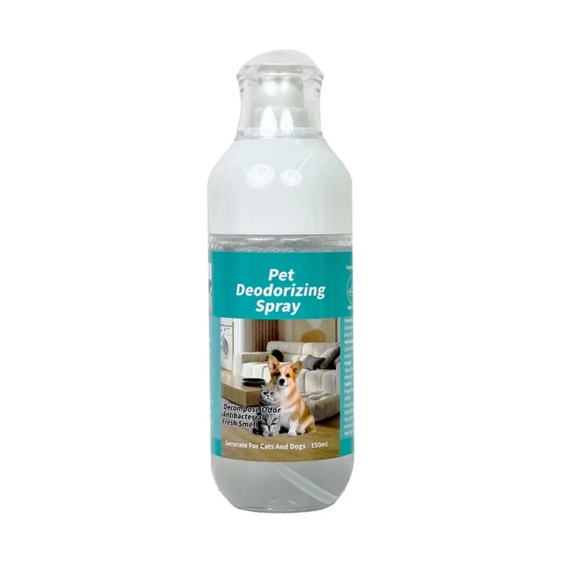 Deodorante spray portatile per animali domestici da 150 ml Battericida non pungente Ideale per l'odore di urina di cane e gatto Formula antibatterica