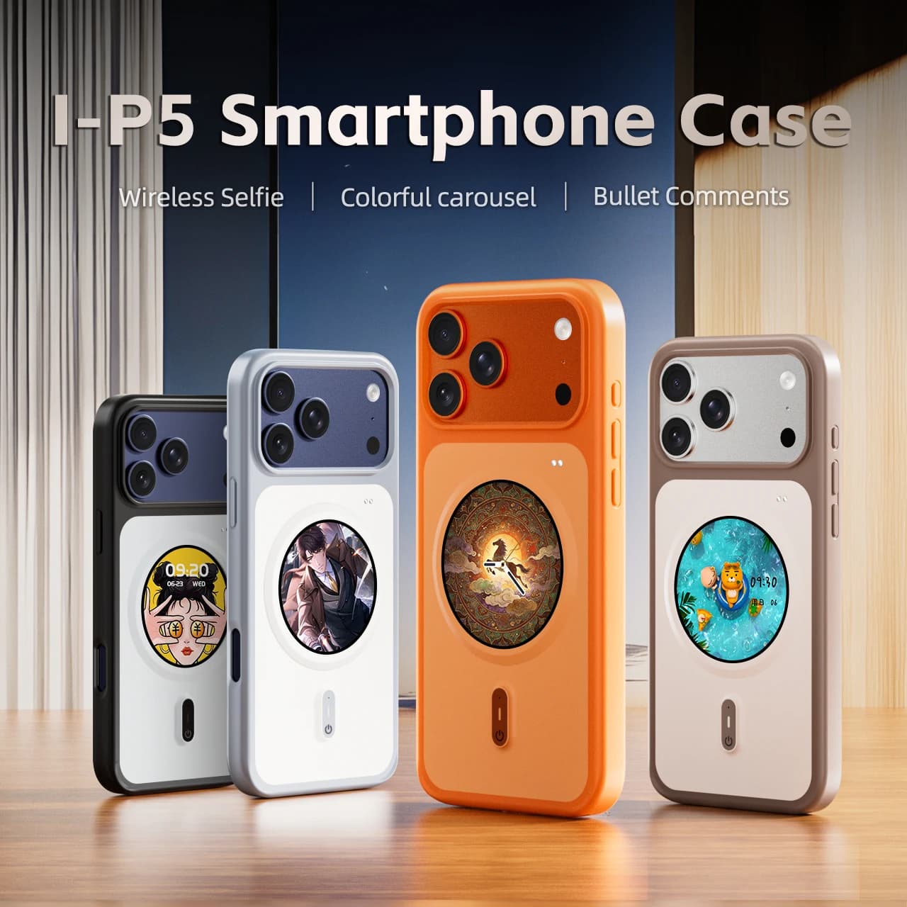 Custodia magnetica NFC per smartphone, compatibile con iPhone 17 Pro Max. Cover per cellulare fai-da-te con motivo a inchiostro, foto anime personalizzabili