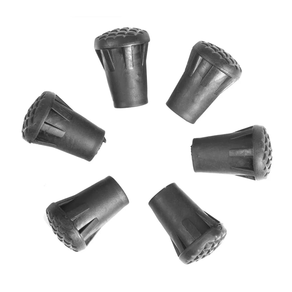 15 Pcs Durable Plastic Trekking Pole Tips Enhanced Grip Black Walking Stick Cap Hiking Pole Tip Hiking