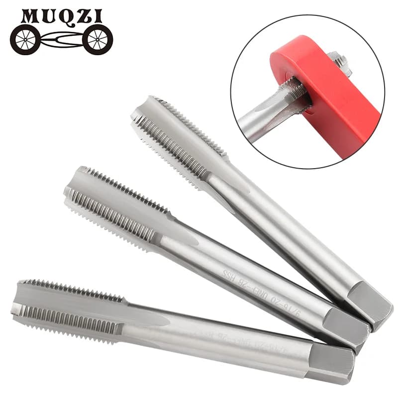 MUQZI Pedal Thread Tap Bike Right Left Crank Thread Tap For 9/16 Inch Pedal Thread Repair Tool