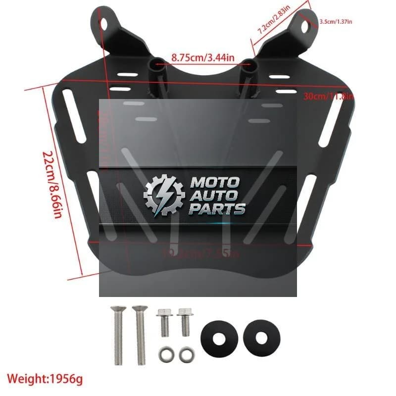 Motorcycle Rear Luggage Rack Thickened Tail Box Bracket Base Plate With Screws For Modification Cargo Travel Use