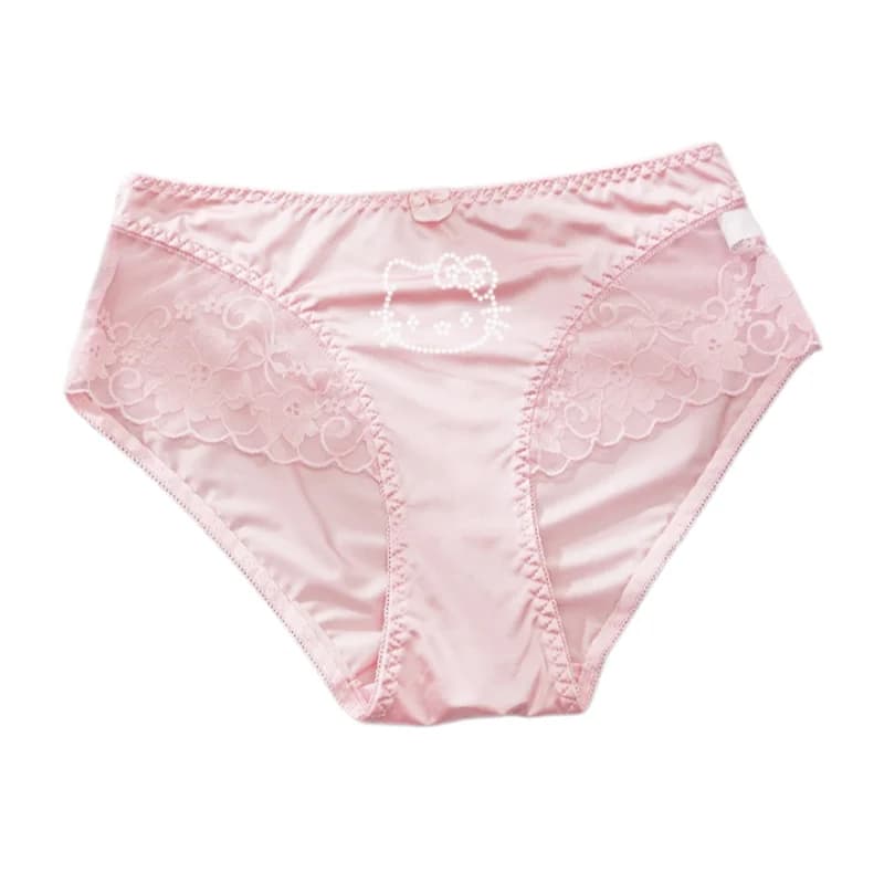 Nuova Biancheria Intima da Donna in Raso Setoso a Vita Bassa, Sexy Sanrio Anime Hellokitty Y2K con Texture Setosa, Traspirante e Confortevole