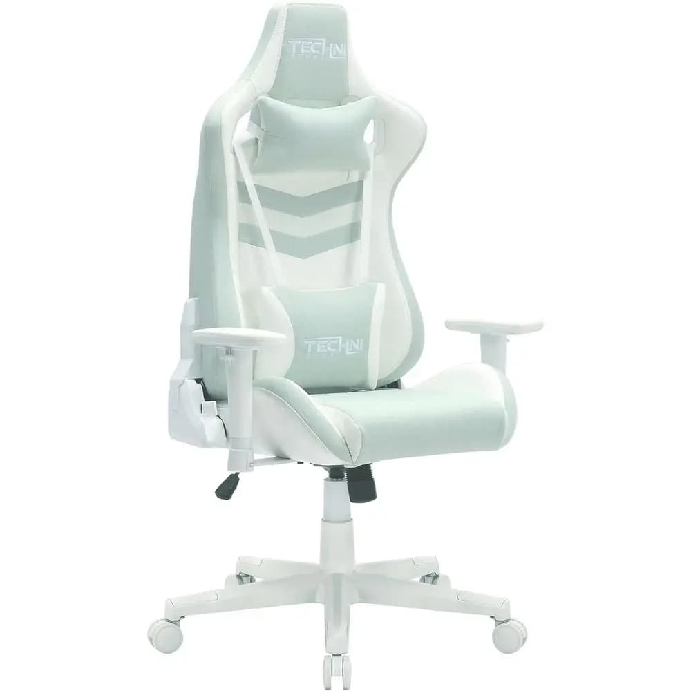 Sedia da gaming in tessuto multistrato verde pastello