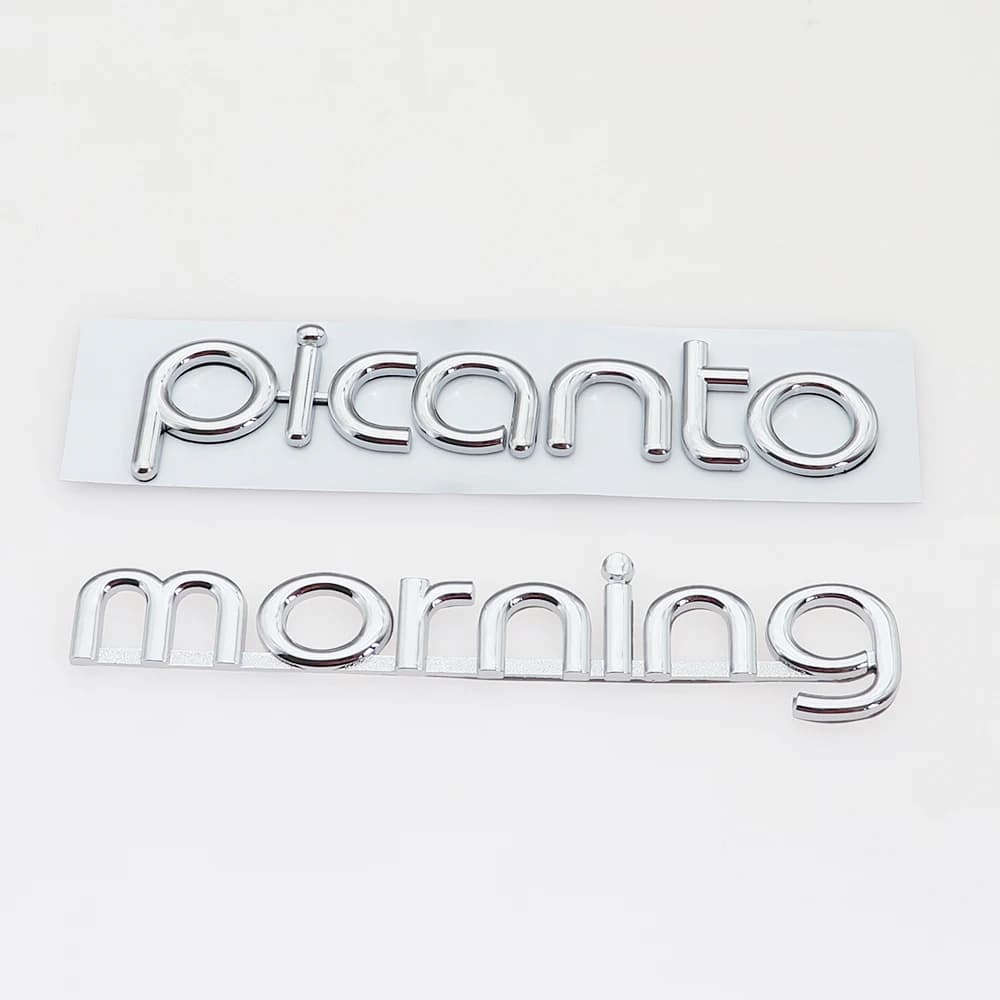 1 Pezzo Adesivo Logo 3D in ABS per Auto Picanto Morning, Emblema per Paraurti Posteriore, Accessori Decorativi QY