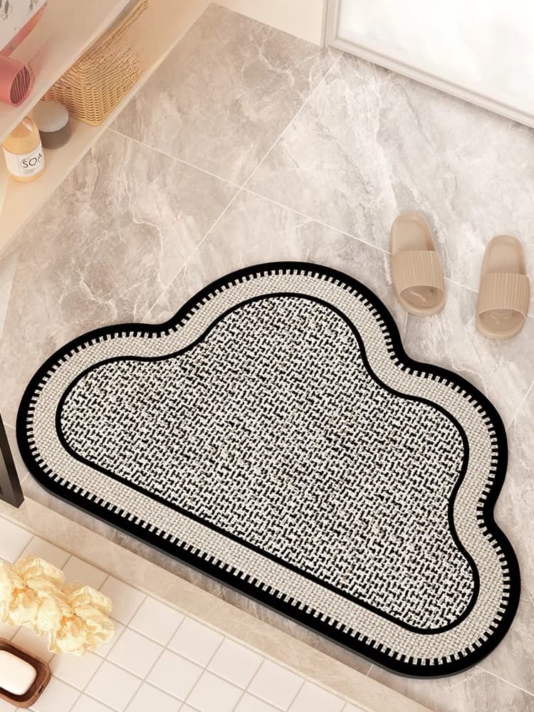 Tappetino antiscivolo Batoom Thiened Qui-Dry Silicone Dendroid Tappetino assorbente per uso domestico Tappeto antiscivolo Motivo geometrico