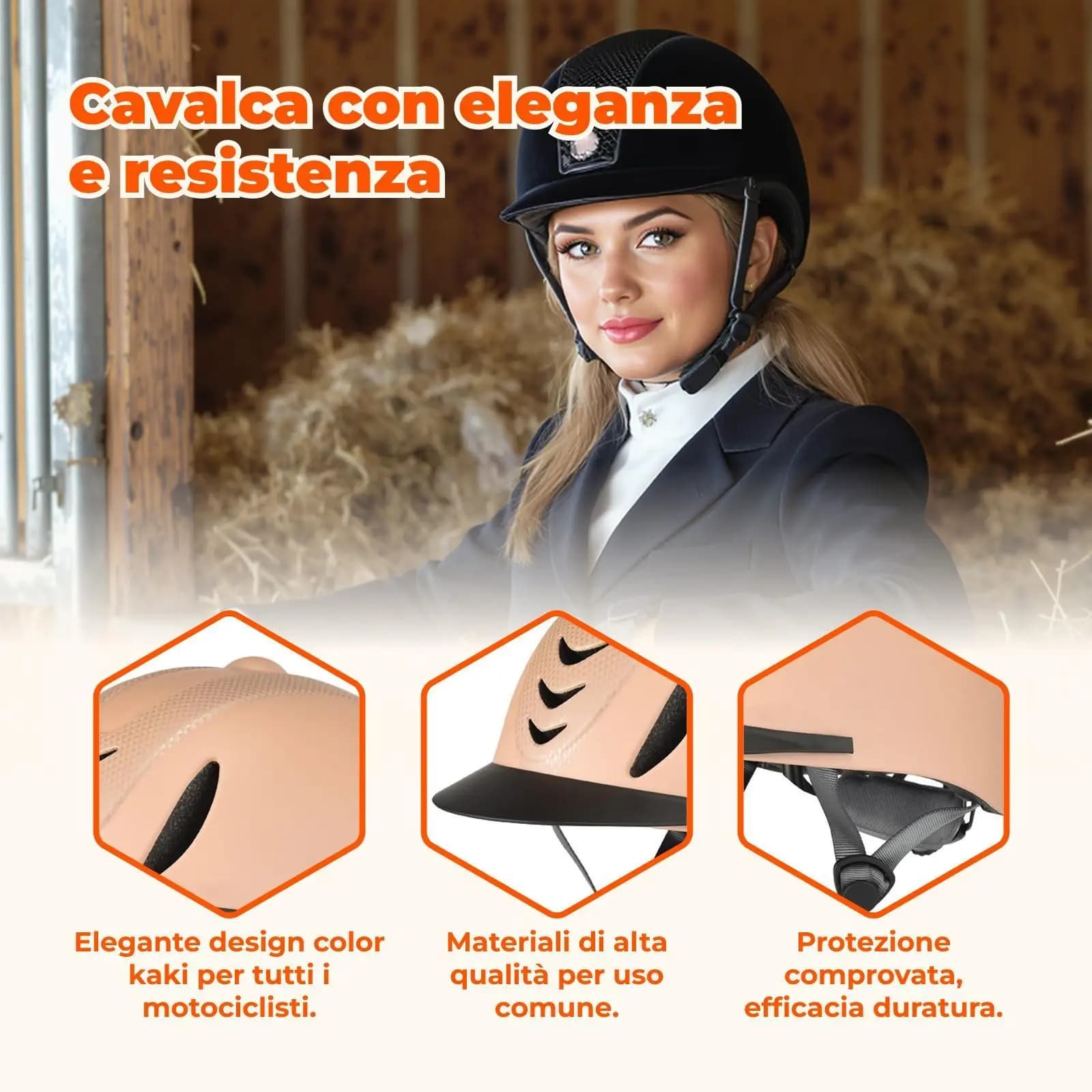 Casco da Equitazione per Bambini, Attrezzatura Equestre Ultraleggera, Cappello da Bicicletta Semplice per Principianti
