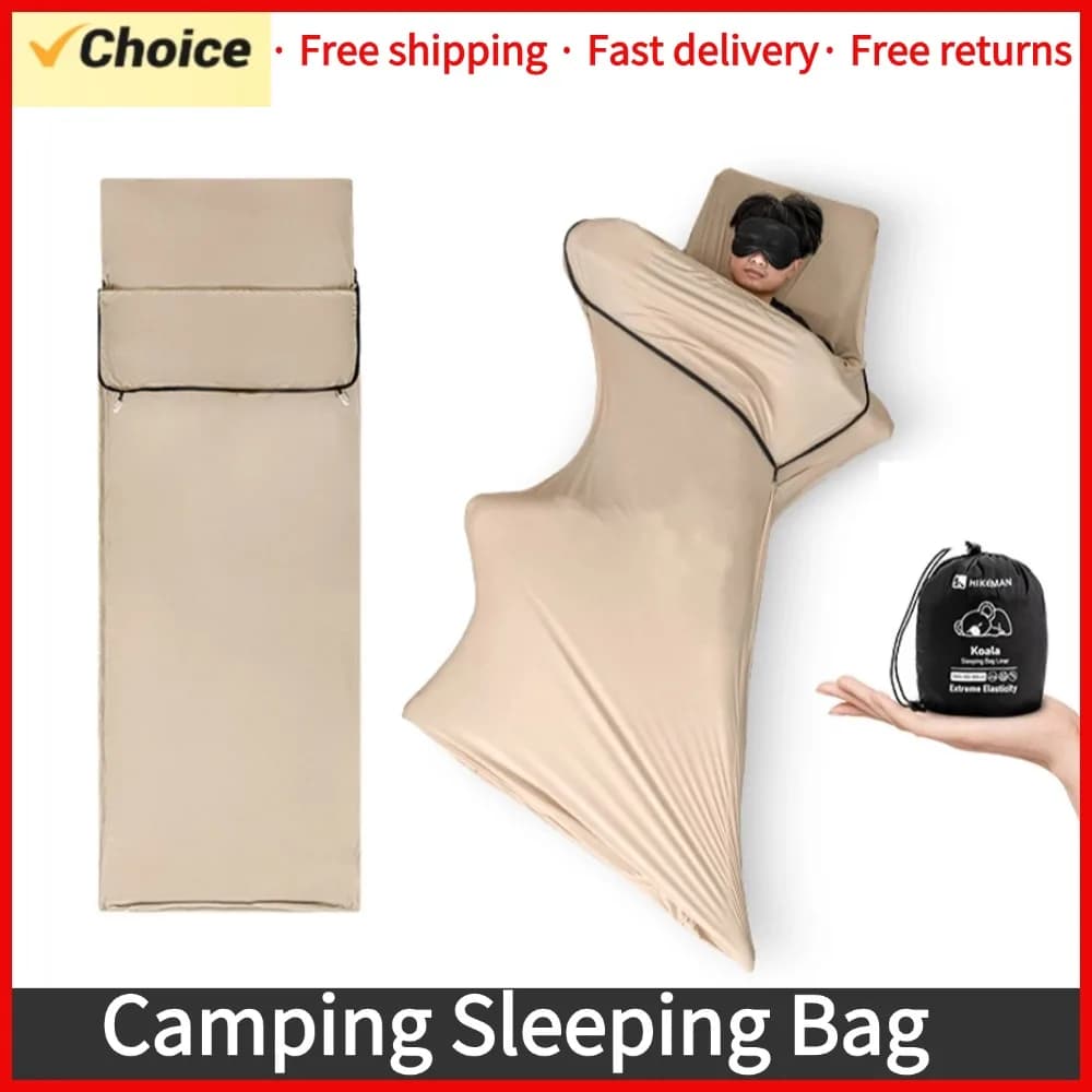Elastic sleeping bag lining for travel sleeping bag lining for outdoor camping hotel
