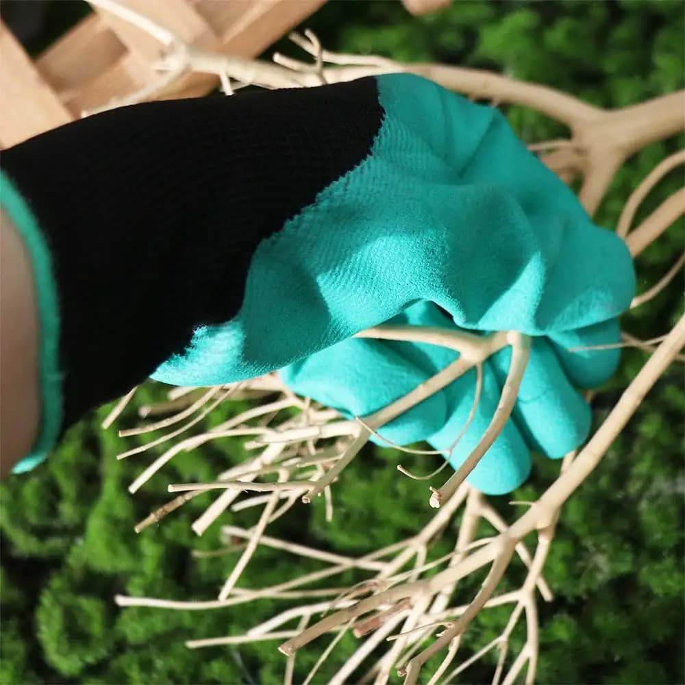 4 paia di guanti da giardinaggio in materiale lattice, tessuto permeabile, design resistente alle perforazioni, guanti permeabili, leggeri, antiscivolo
