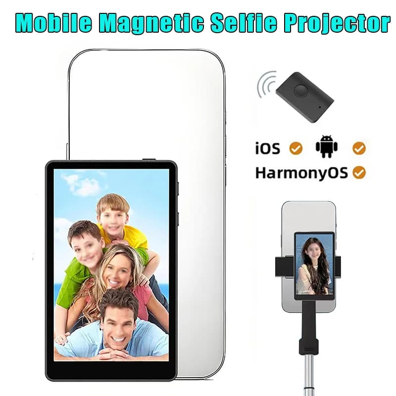 Schermo di visualizzazione selfie magnetico posteriore per telefono cellulare per selfie Vlog Live Stream per proiettore schermo monitor Android Iphone