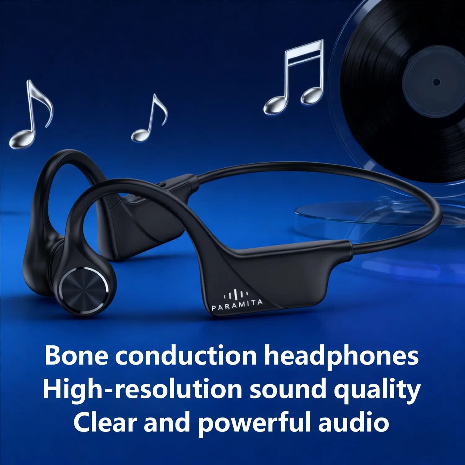 Cuffie a conduzione ossea PARAMITA auricolari Wireless Bluetooth cuffie sportive impermeabili con microfono per allenamenti in esecuzione guida
