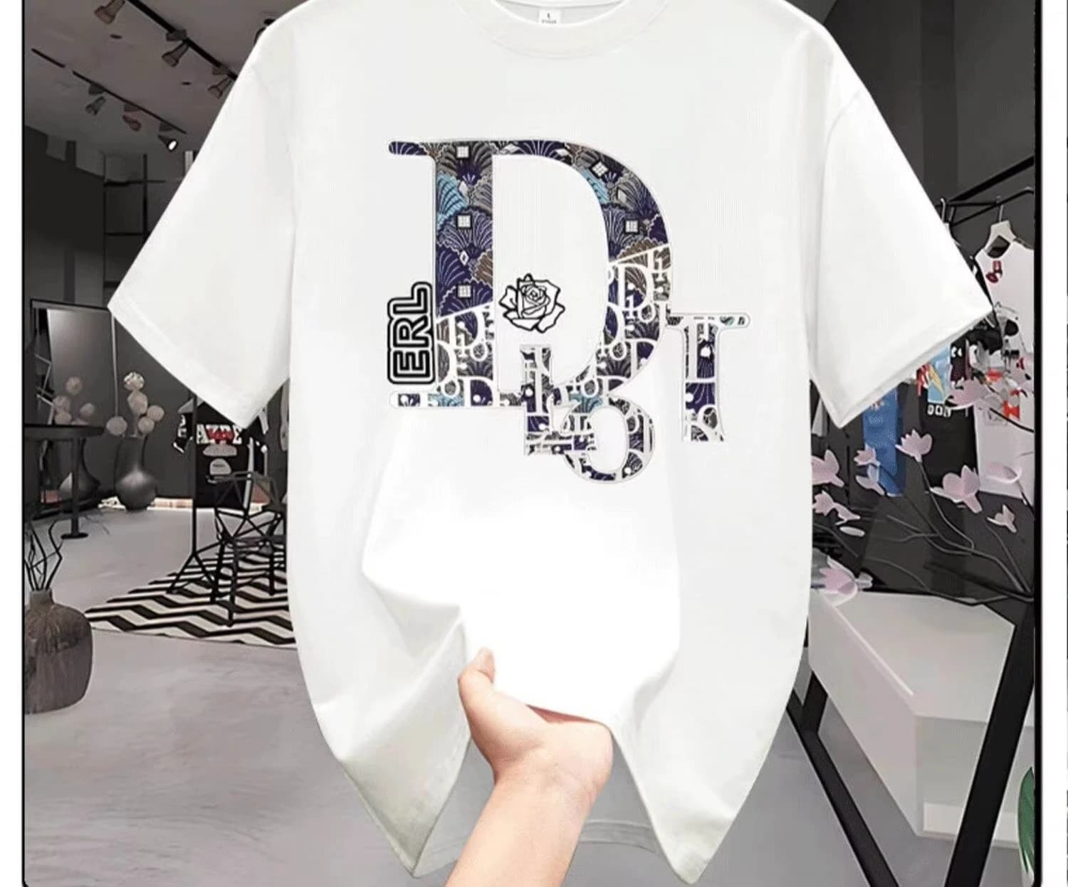 T-shirt Unisex di Lusso Leggero di Alta Gamma, di Tendenza, a Maniche Corte, Estiva, con Stampa Americana, Girocollo, Traspirante