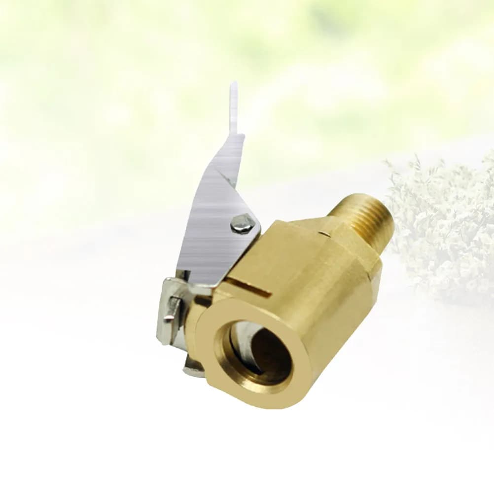 Heavy Duty to Valve Adapter Air Pump Connector for Road Bike Scooter Car Tire Inflation Gas Tube Tool Golden