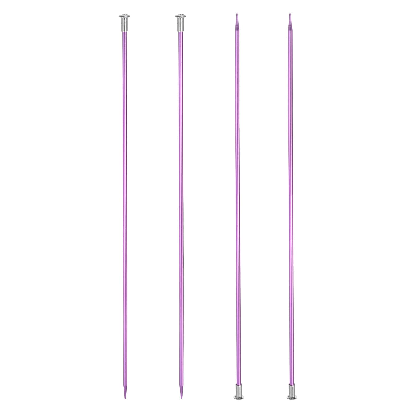 2/4Pcs Aluminum Knitting Needles 3-10mm Single Pointed Knitting Needle 13.8" Length Metal Weaving Tool for Handmade Projects DIY