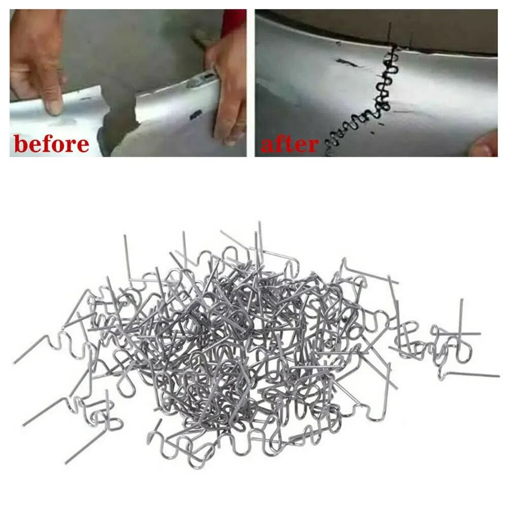 Saldatrice a chiodi tipo 0.6M*200 pezzi affidabile per saldatura plastica paraurti auto con 800 graffette incluse in 4 misure
