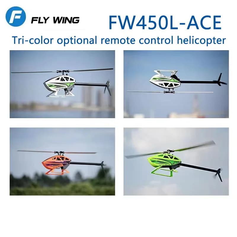 Elicottero RC FLY WING FW450L-ACE a Sei Canali con GPS, Funzione Intelligente Automatica per Acrobazie, Due Eliche, Colori Tricolore Opzionali, per Hobbisti
