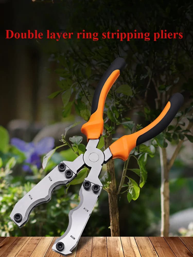 Shelves for rings for fruit trees for domestic use Shelves for bonsai branches Spelaphile clamps for single/double rings Cutting plate Garden pruning tools