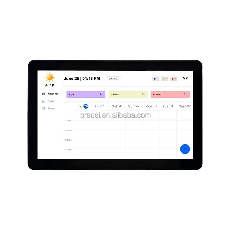 Pros 15.6 "WiFi Planner Calendario digitale intelligente Touchscreen multi-utente Famiglia Organizer Calendario Grafico dei lavoretti Calendario da tavolo Orologio