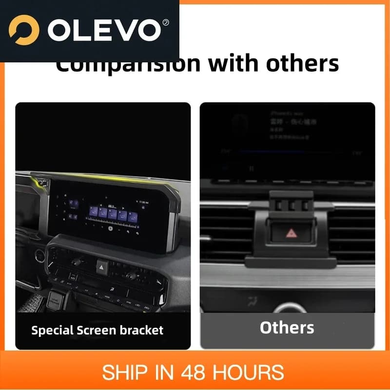New Car Phone Holder Screen Mobile Phone Mount 360° Rotation GPS Stand Cell Phone Bracket for Toyota Prado 2024 LC250 Accessorie
