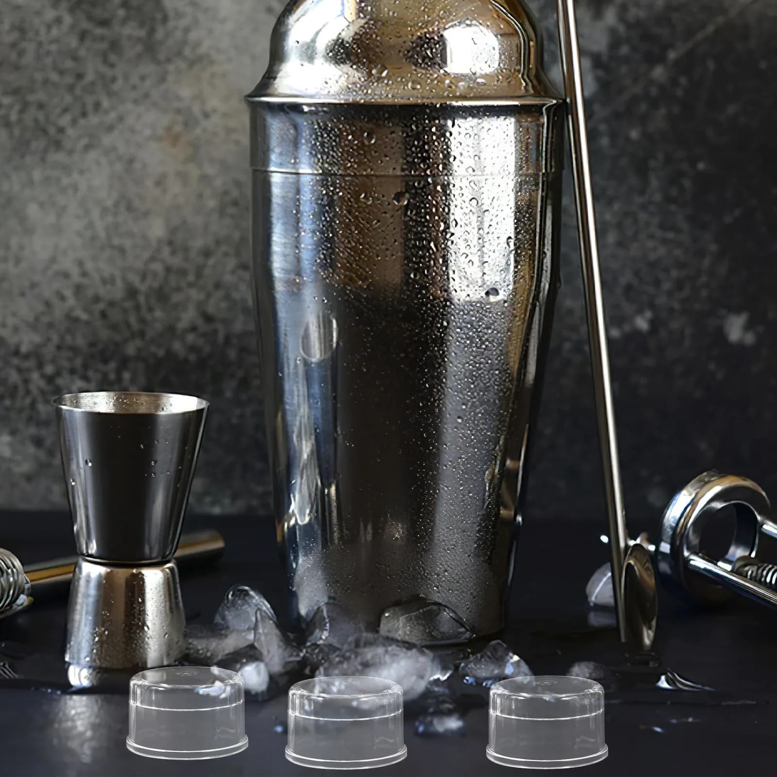 10 Pezzi Coperchi in Plastica Anti-Schizzi con Chiusura a Pressione, Coperchi Sigillanti per Shaker di Succhi, Ricambi Multiuso per Cocktail Shaker