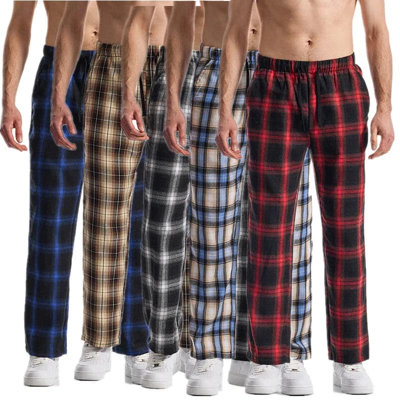 2025 Pantaloni a righe a quadretti casual quotidiani da uomo nuovi Homme Pantaloni con corda elastica in vita