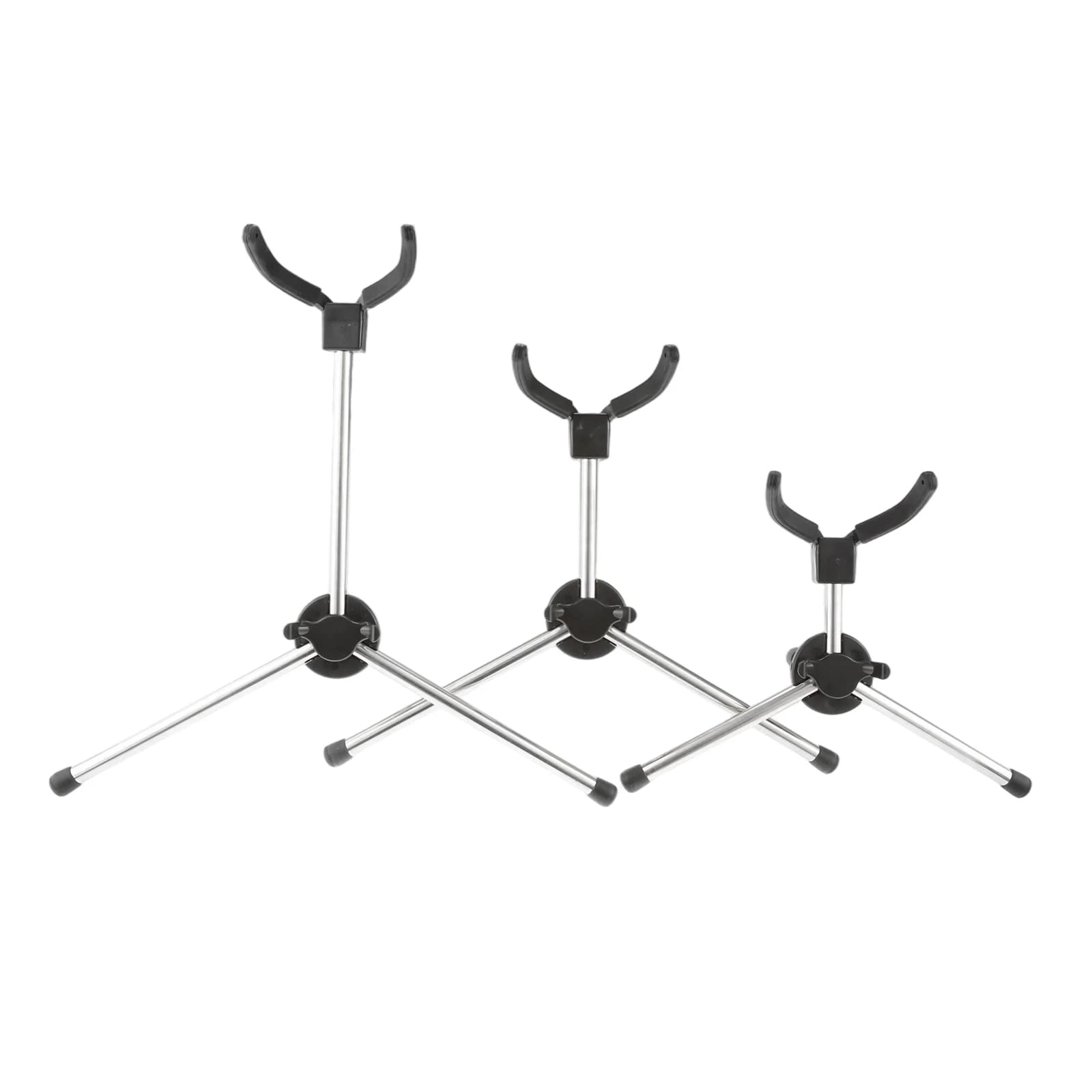 Alto/Tenor/Soprano Saxophone Stand Foldable Portable Metal Sax Stand with Non-Slip Feet and Padded Holder Compact Tripod Design