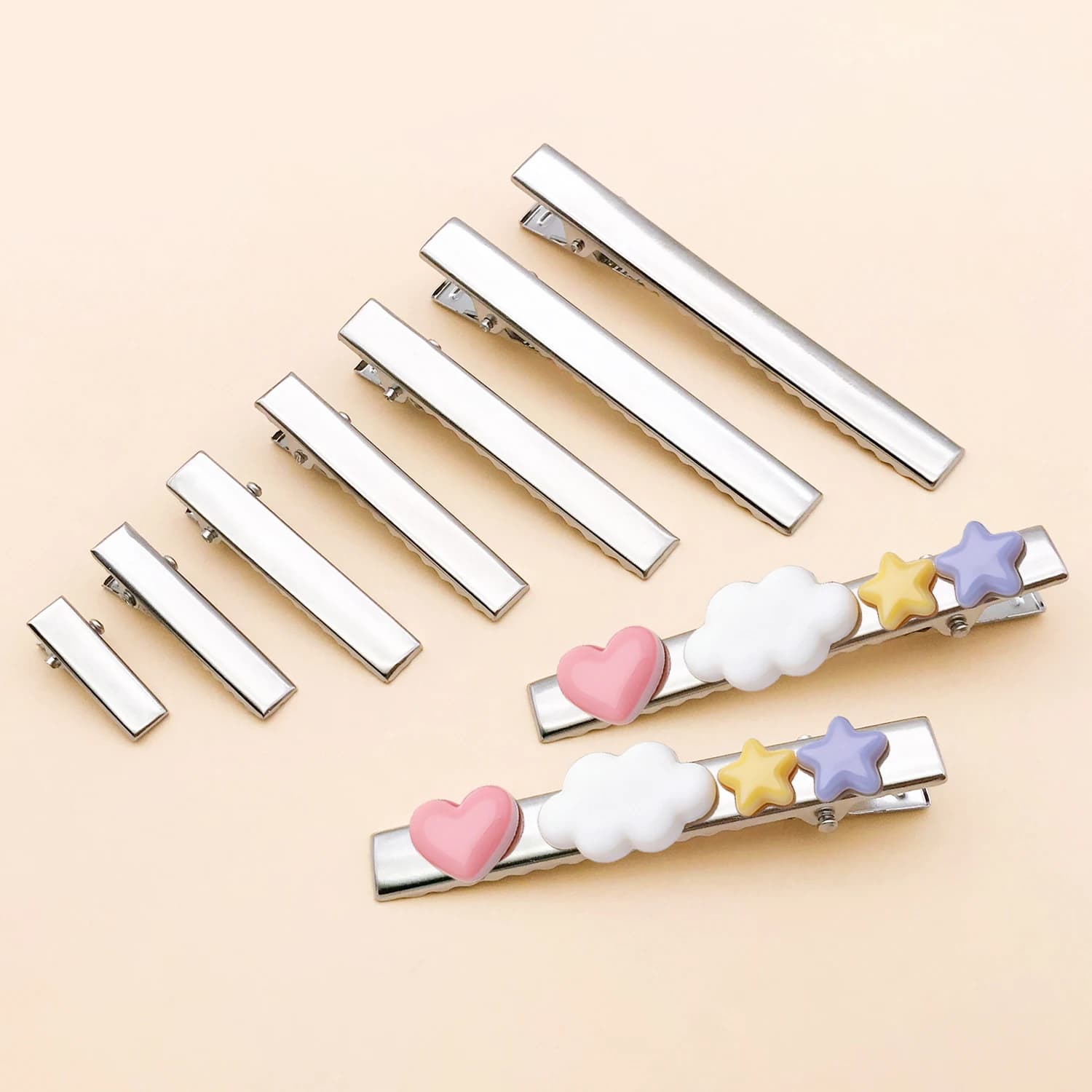 20pcs 20-72mm duckbill Clips Basic Platinum Hair Clip for DIY Jewelry Hair Pins Women Hair Style Clip Tools Making Accessories