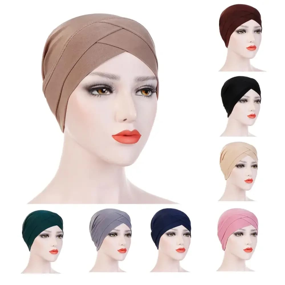 JTVOVO RUNMEIFA 2024 Nuovo Hijab Elegante per Donne Musulmane, Sciarpa Interna Incrociata Avvolgente, Balaclava Elastica