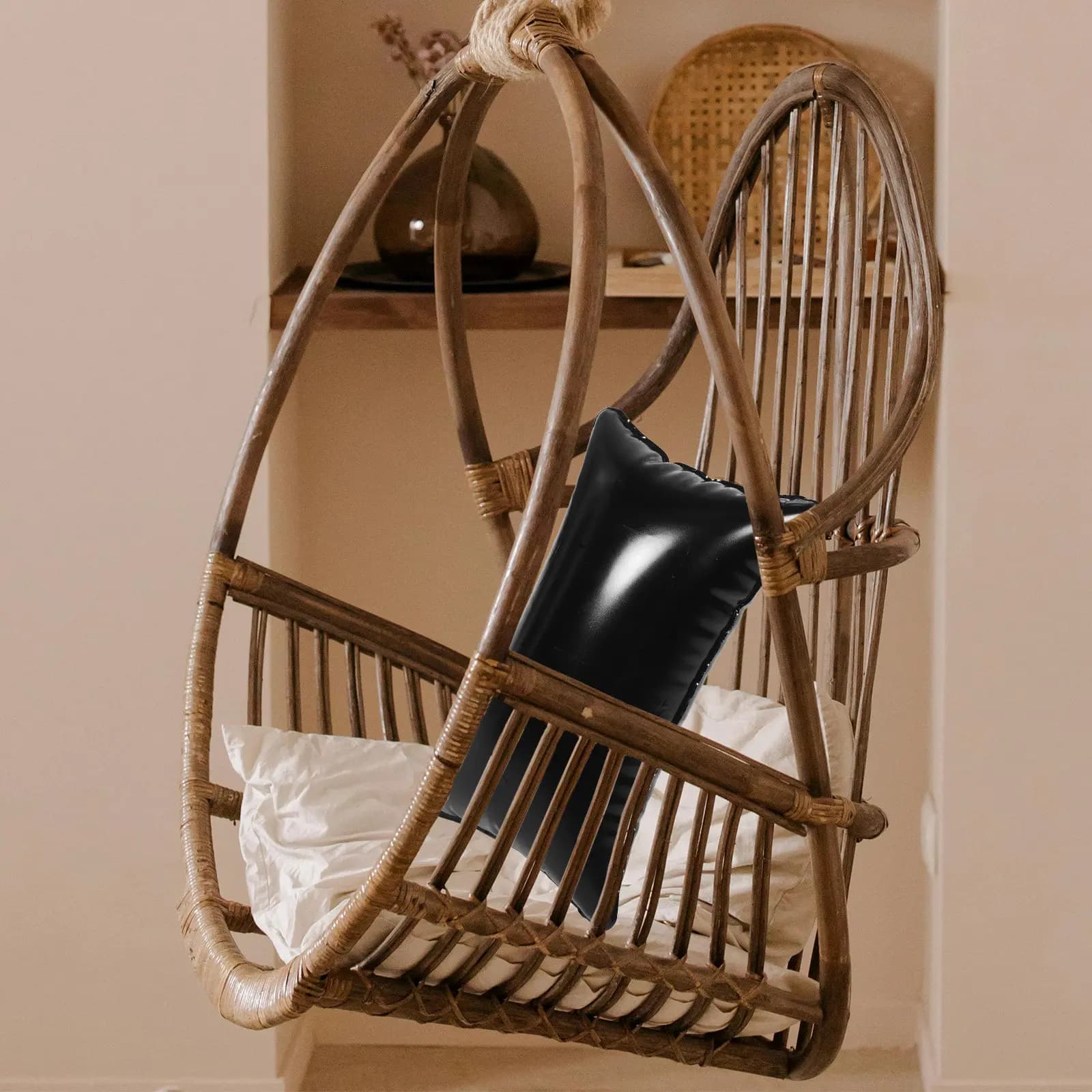 Hammock Swing Chair Cushion Inflatable Portable Pod Seat Comfortable PVC Material for Indoor Outdoor Lounge Hanging Setup