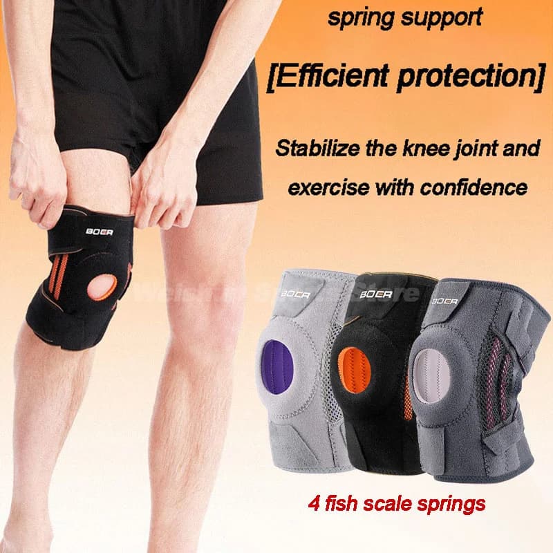 Ginocchiera Patella ginocchiera ortopedica foro protezione rotula protezione ginocchio ginocchiera sportiva cinturino di protezione di sicurezza in esecuzione artrite