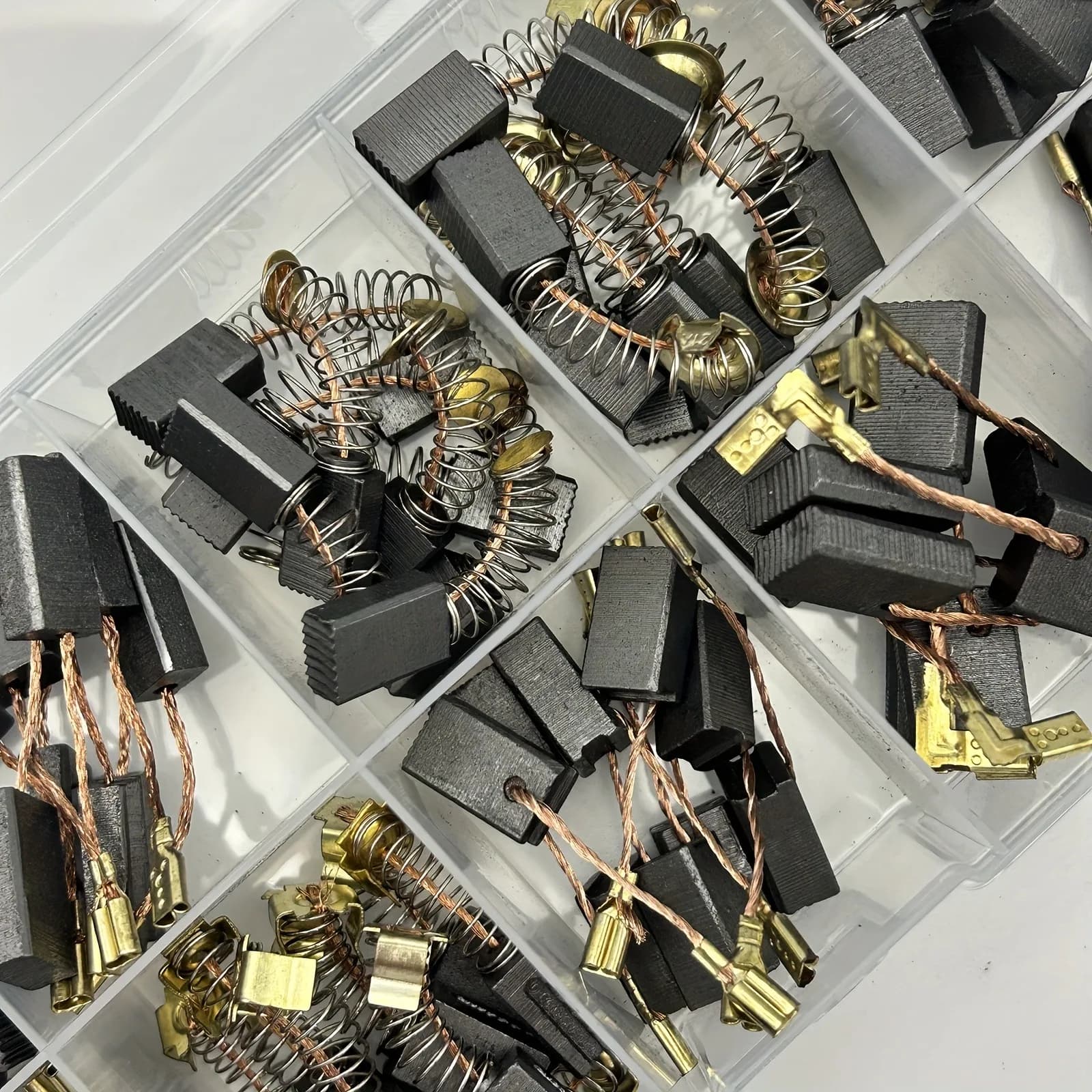 30 Pieces Resistent Carbon Brushes with Metal Base for Drill, Grinder, Motor - Durable Replacement Kit for Repair