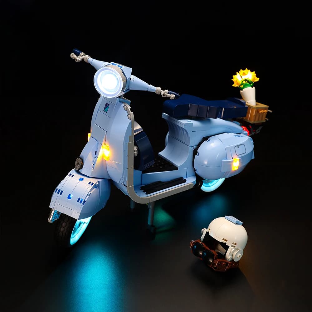 Set di illuminazione a LED adatto per LEGO Vespa 125 10298 Building Blocks Lampada fai da te Giocattoli (Not includere mattoni modello)