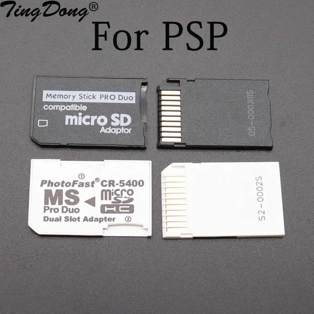 Lettore di schede a slot singolo e doppio da 1 pz Nuovo lettore di schede Micro SD SDHC TF a MS Memory Stick Pro Duo per adattatore per schede PSP