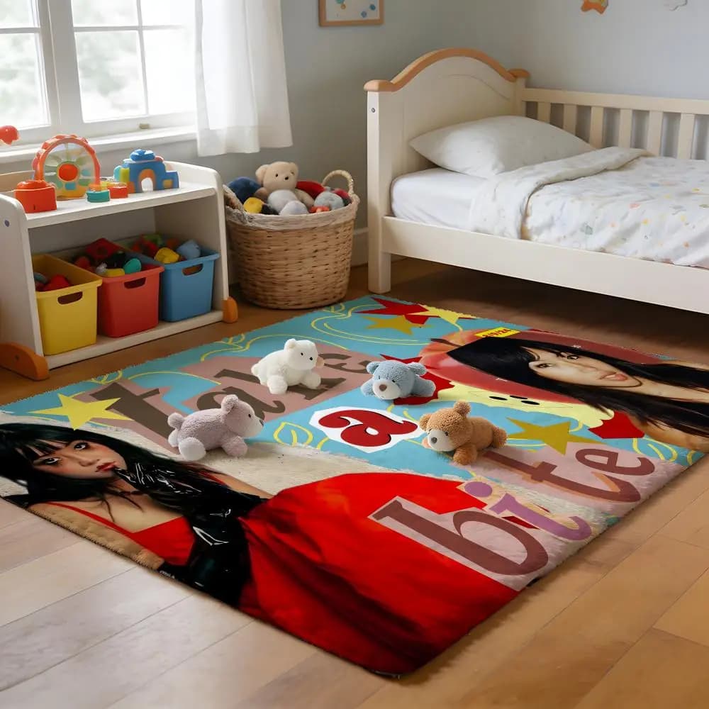 Soft flannel mat, non-slip and absorbent carpet for bathroom, bedroom, home decoration, Hot Singer B-Beabadoobee