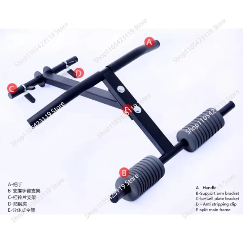 Support for barbells and dumbbells for biceps training, with anti-slip handle, for arms strengthening exercises and body strength training